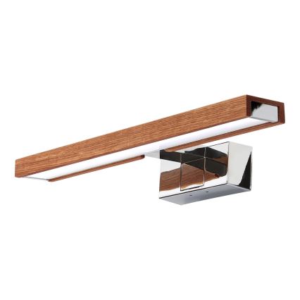 Brilagi - LED-Badspiegelleuchte WOODY MIRROR 3-in-1 LED/8W/230V 40 cm IP44 glänzender Chrom/Kirsche