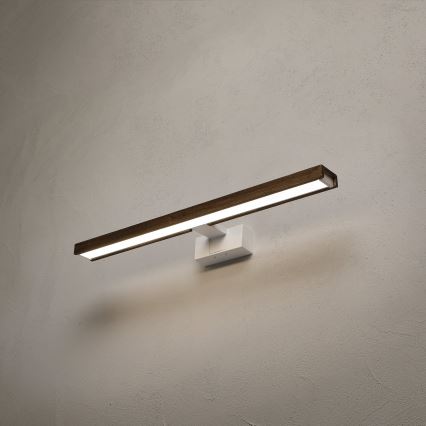 Brilagi - LED Badezimmer-Spiegelleuchte 3-in-1 WOODY MIRROR 3-in-1 LED/12W/230V 60 cm IP44 weiß/Eiche Nussbaum