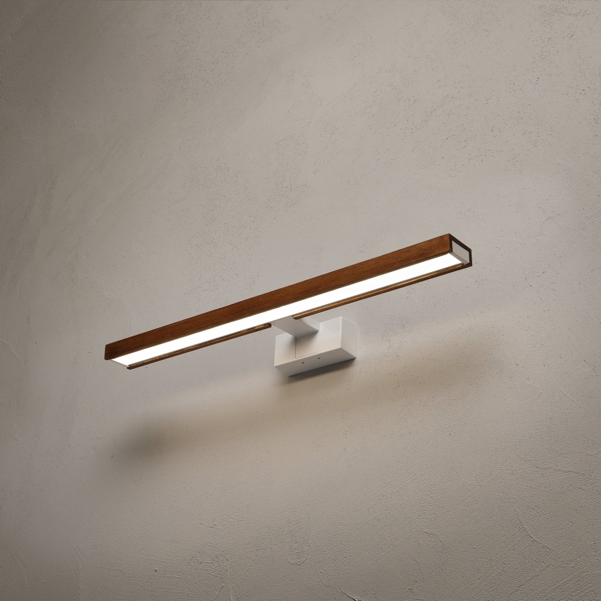 Brilagi - LED-Badezimmer-Spiegelleuchte 3-in-1 WOODY MIRROR LED/12W/230V 60 cm IP44 weiß/Eiche-Kirsche