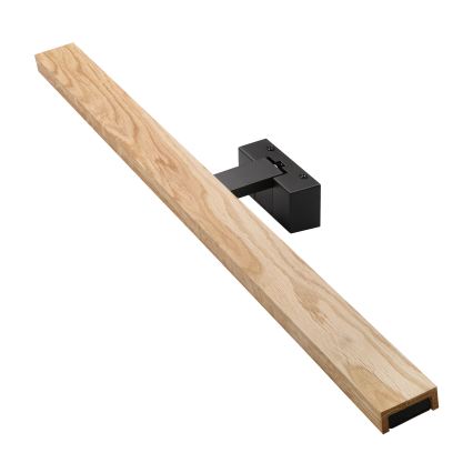 Brilagi - LED-Badspiegelbeleuchtung 3-in-1 WOODY MIRROR LED/15W/230V 80 cm IP44 schwarz/Eiche