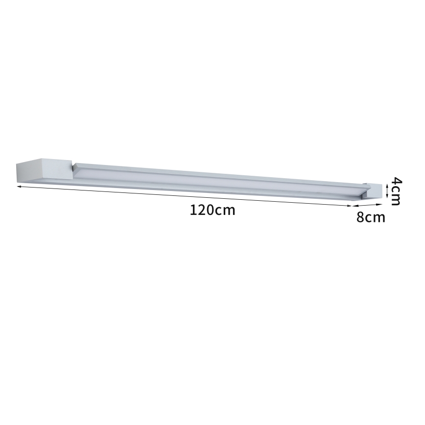 Brilagi - LED-Spiegelleuchte für das Badezimmer AQUA LINE LED/36W/230V 120 cm IP44 mattchrom CRI 90