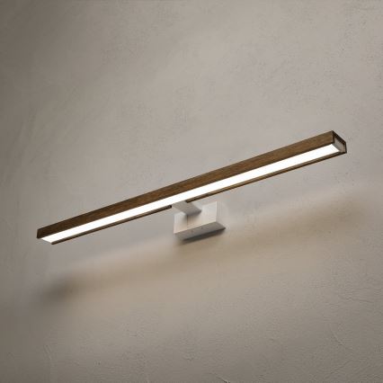 Brilagi - LED-Spiegelleuchte WOODY MIRROR 3-in-1 für Badezimmer LED/15W/230V 80 cm IP44 weiß/Eiche/Nussbaum