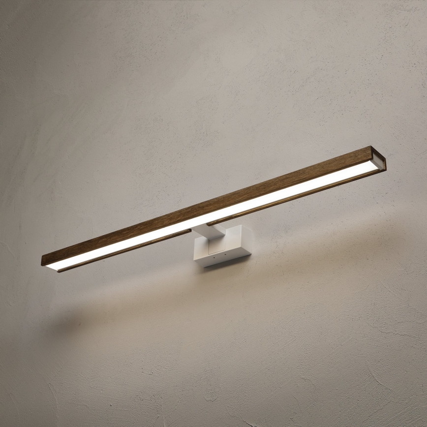 Brilagi - LED-Spiegelleuchte WOODY MIRROR 3-in-1 für Badezimmer LED/15W/230V 80 cm IP44 weiß/Eiche/Nussbaum