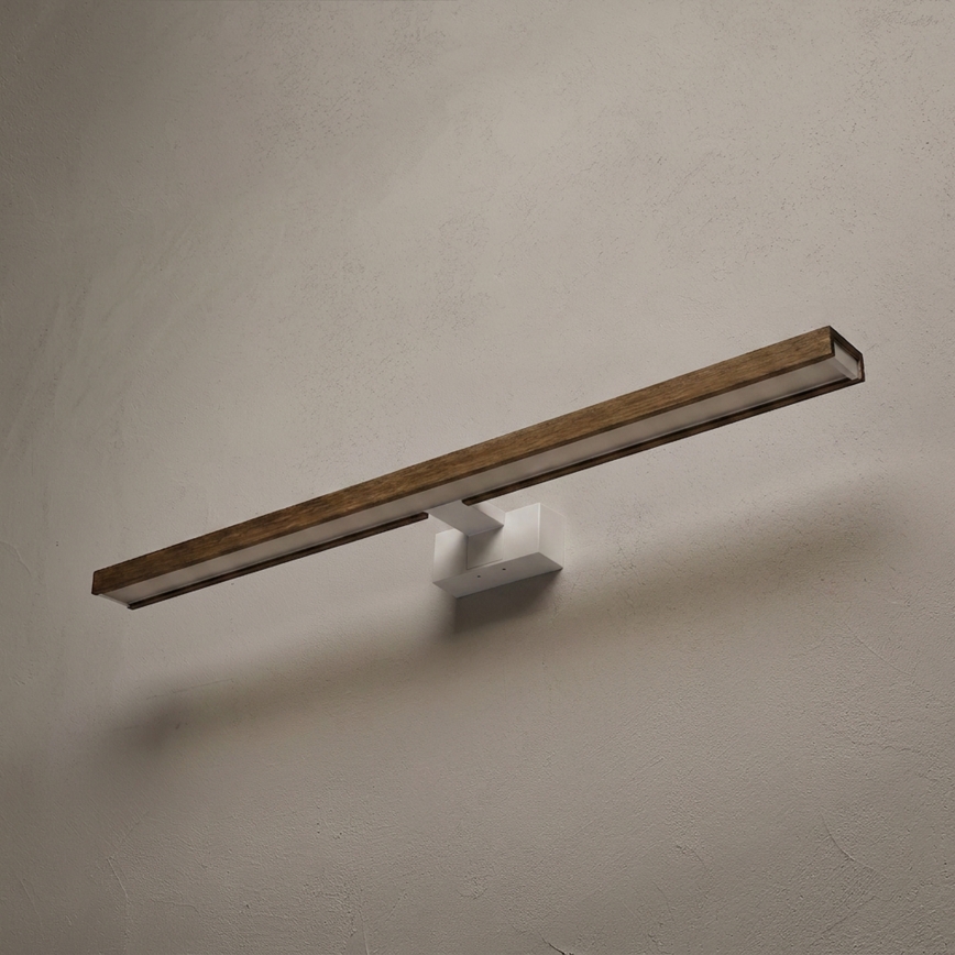 Brilagi - LED-Spiegelleuchte WOODY MIRROR 3-in-1 für Badezimmer LED/15W/230V 80 cm IP44 weiß/Eiche/Nussbaum