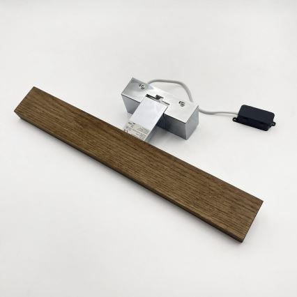 Brilagi - WOODY MIRROR 3-in-1 LED-Spiegelleuchte LED/8W/230V 40 cm IP44 Hochglanz-Chrom / Eiche-Nussbaum