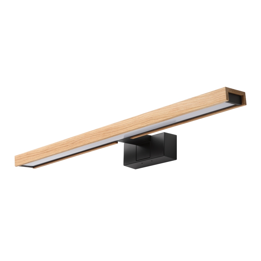 Brilagi - LED-Badspiegelleuchte 3-in-1 WOODY MIRROR LED/12W/230V 60 cm IP44 schwarz/Eiche