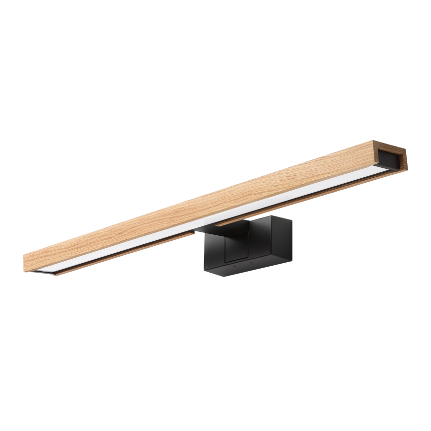 Brilagi - LED-Badspiegelleuchte 3-in-1 WOODY MIRROR LED/12W/230V 60 cm IP44 schwarz/Eiche