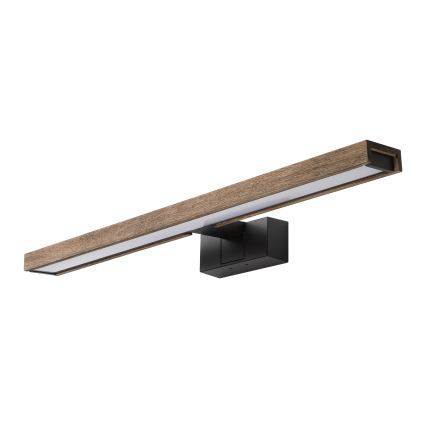 Brilagi - LED-Beleuchtung für Badezimmerspiegel 3-in-1 WOODY MIRROR LED/12W/230V IP44 schwarz/Eiche Nussbaum