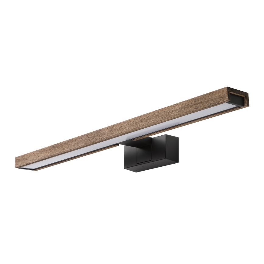 Brilagi - LED-Beleuchtung für Badezimmerspiegel 3-in-1 WOODY MIRROR LED/12W/230V IP44 schwarz/Eiche Nussbaum