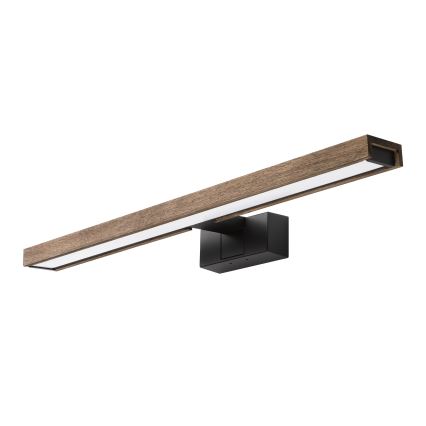 Brilagi - LED-Beleuchtung für Badezimmerspiegel 3-in-1 WOODY MIRROR LED/12W/230V IP44 schwarz/Eiche Nussbaum