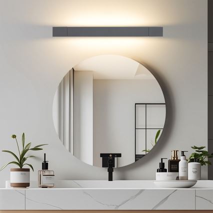 Brilagi - LED-Badezimmer-Spiegelleuchte AQUA LINE LED/12W/230V 45 cm IP44 anthrazit CRI 90