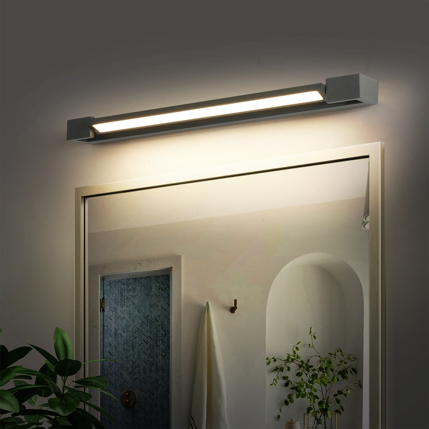 Brilagi - LED-Badezimmer-Spiegelleuchte AQUA LINE LED/18W/230V 60 cm IP44 Anthrazit CRI 90