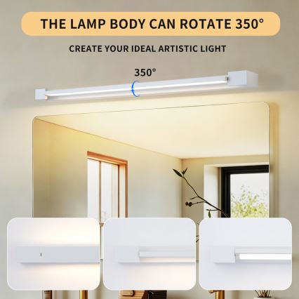 BRILAGI - LED-Spiegelleuchte AQUA LINE LED/20W/230V 80 cm IP44 weiß CRI 90