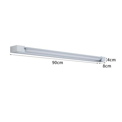 Brilagi - LED-Badspiegelleuchte AQUA LINE LED/24W/230V 90 cm IP44 matt-chrom CRI 90