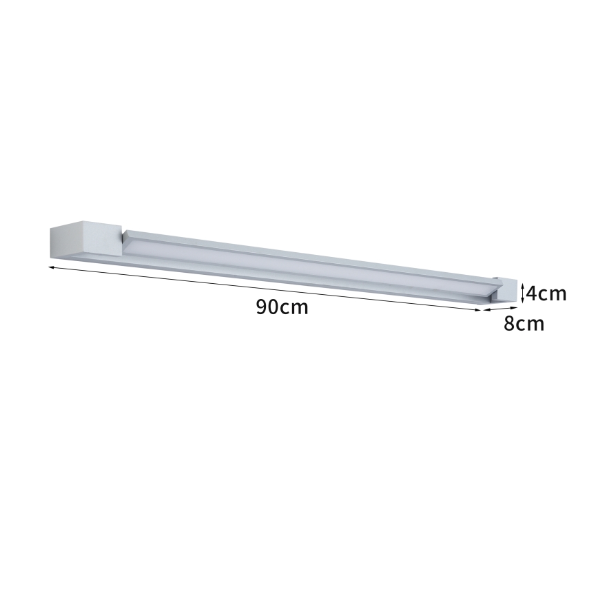 Brilagi - LED-Badspiegelleuchte AQUA LINE LED/24W/230V 90 cm IP44 matt-chrom CRI 90