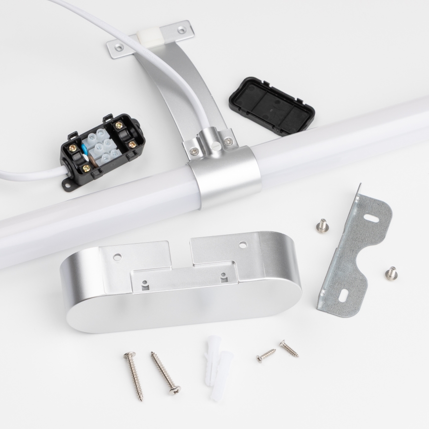 Brilagi - 2-in-1 LED-Badezimmer-Spiegelleuchte TUBEO LED/8W/230V 60 cm IP44 silberfarben