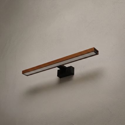 Brilagi - LED-Badspiegelbeleuchtung WOODY MIRROR 3-in-1 LED/12W/230V 60 cm IP44 Schwarz/Eiche/Kirsche