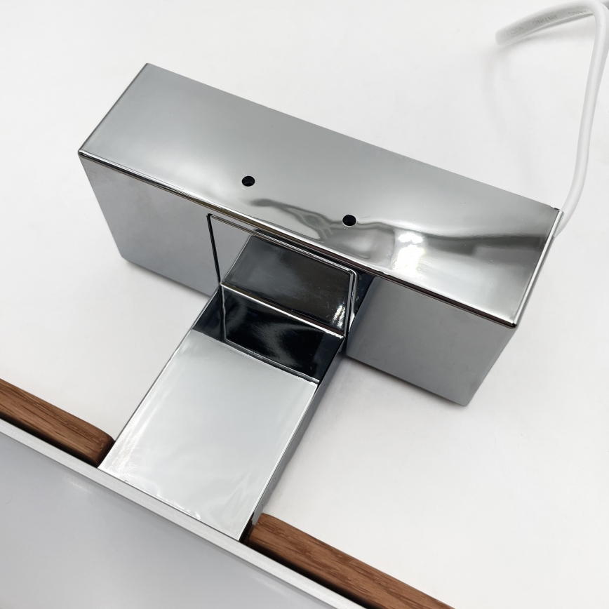 Brilagi - LED-Badspiegelleuchte WOODY MIRROR 3in1 LED/12W/230V 60 cm IP44 glänzender Chrom/Eiche/Kirsche