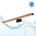 Brilagi - LED-Badezimmer-Spiegelleuchte WOODY MIRROR 3-in-1, LED/15 W/230 V, 80 cm, IP44, schwarz / Eiche-Kirsche