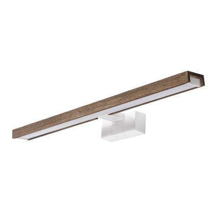 Brilagi - WOODY MIRROR 3-in-1 LED-Beleuchtung für Badspiegel, 12 W/230 V, 60 cm, IP44, weiß/Eiche/Nussbaum