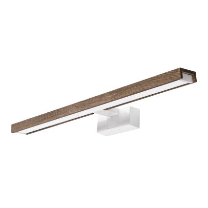 Brilagi - WOODY MIRROR 3-in-1 LED-Beleuchtung für Badspiegel, 12 W/230 V, 60 cm, IP44, weiß/Eiche/Nussbaum