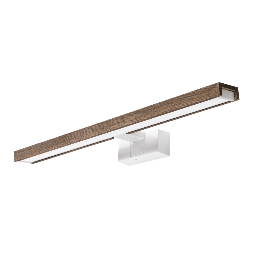 Brilagi - WOODY MIRROR 3-in-1 LED-Beleuchtung für Badspiegel, 12 W/230 V, 60 cm, IP44, weiß/Eiche/Nussbaum