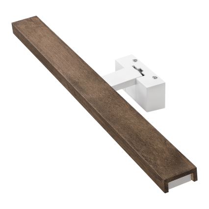 Brilagi - WOODY MIRROR 3-in-1 LED-Beleuchtung für Badspiegel, 12 W/230 V, 60 cm, IP44, weiß/Eiche/Nussbaum