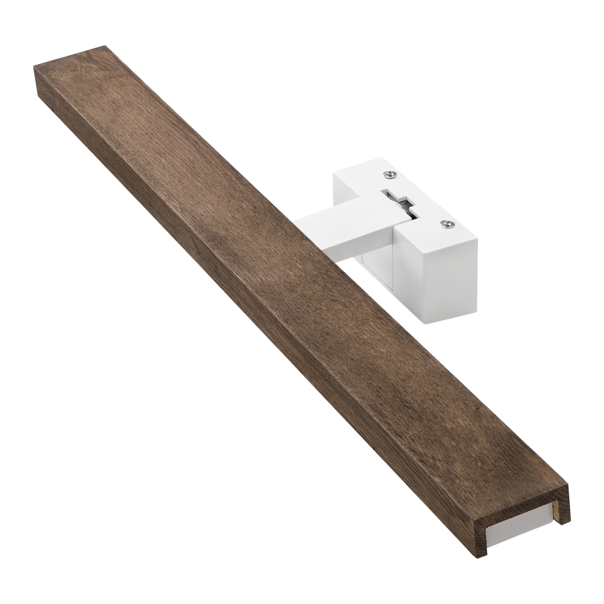 Brilagi - WOODY MIRROR 3-in-1 LED-Beleuchtung für Badspiegel, 12 W/230 V, 60 cm, IP44, weiß/Eiche/Nussbaum
