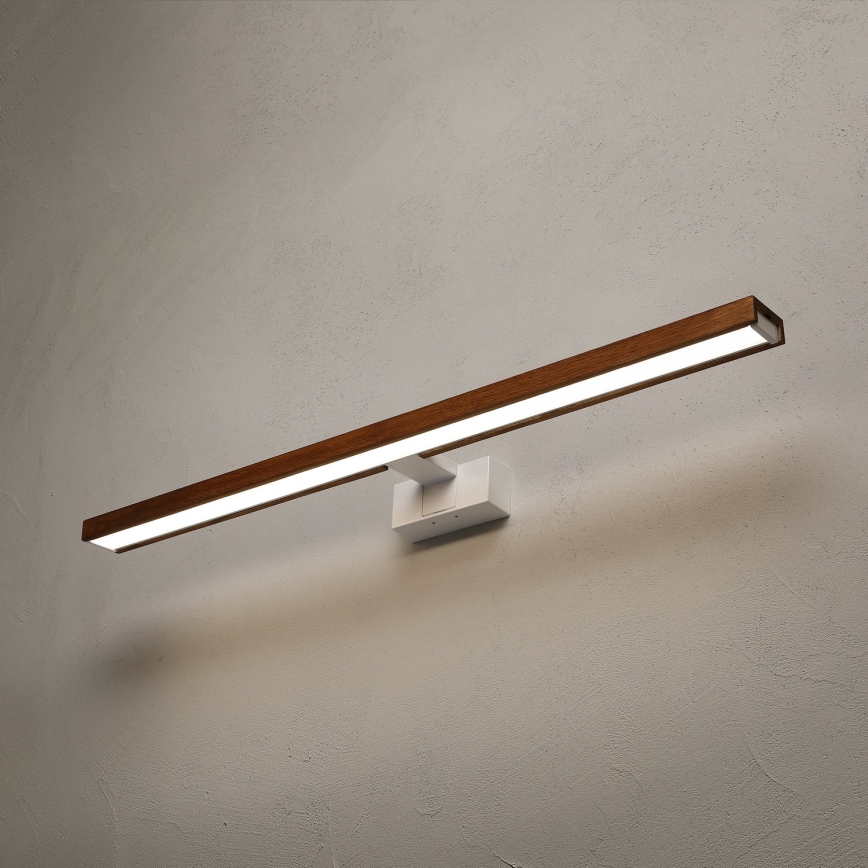 Brilagi - Badezimmer-Spiegelbeleuchtung WOODY MIRROR 3-in-1 LED/15W/230V 80 cm IP44 Weiß/Eiche/Kirsche