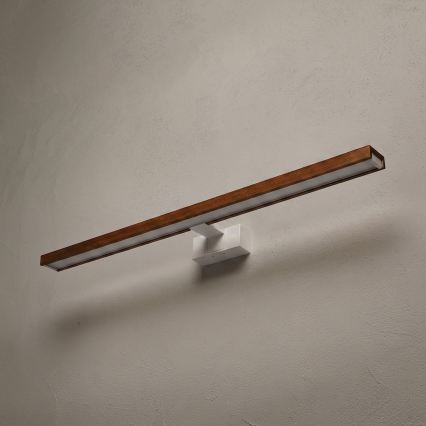 Brilagi - Badezimmer-Spiegelbeleuchtung WOODY MIRROR 3-in-1 LED/15W/230V 80 cm IP44 Weiß/Eiche/Kirsche