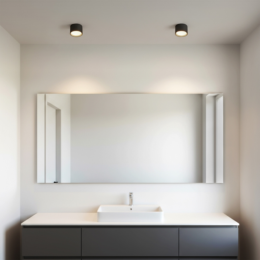 BRILAGI - LED Badezimmer-Spotleuchte SMOOTH 1xGX53/15W/230V 60x82 mm schwarz IP54
