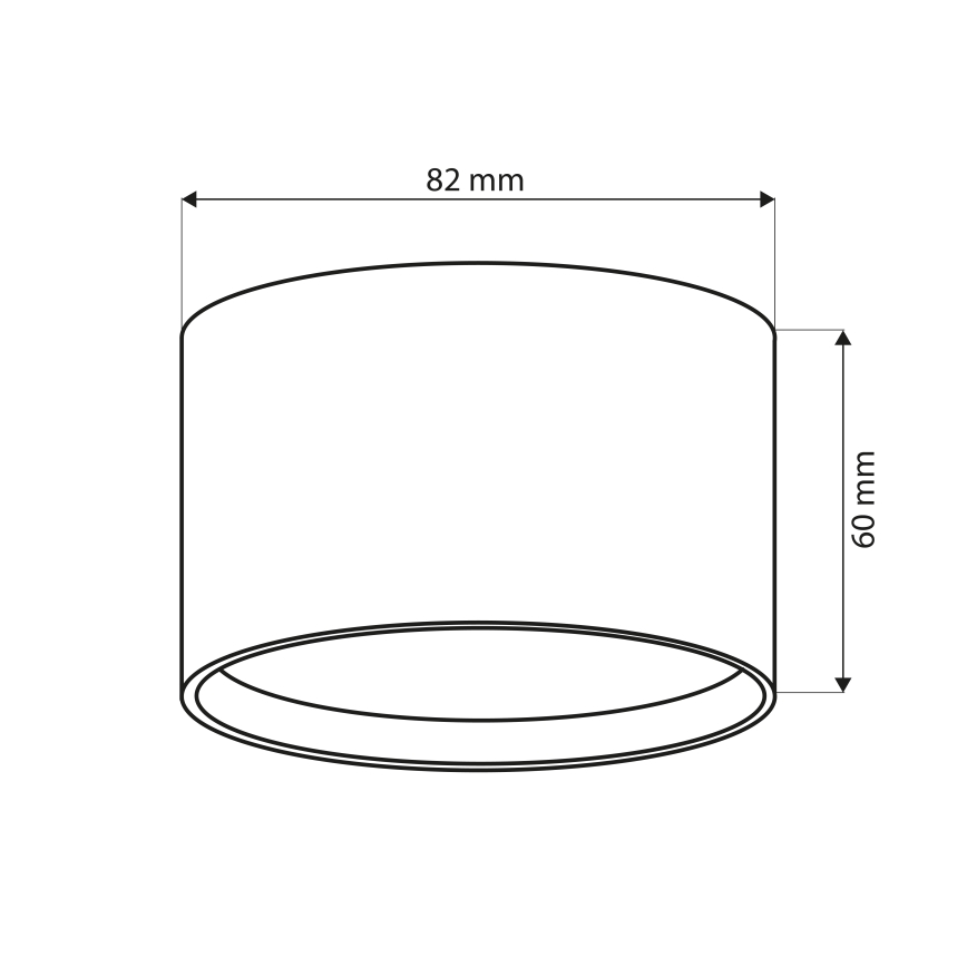 BRILAGI - LED Badezimmer-Spotleuchte SMOOTH 1xGX53/15W/230V 60x82 mm schwarz IP54