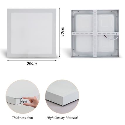 Brilagi - LED-Deckenleuchte für Badezimmer FRAME LED/24W/230V 30x30 cm 3000/4000/6000K IP44 weiß