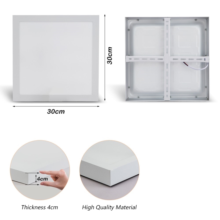 Brilagi - LED-Deckenleuchte für Badezimmer FRAME LED/24W/230V 30x30 cm 3000/4000/6000K IP44 weiß