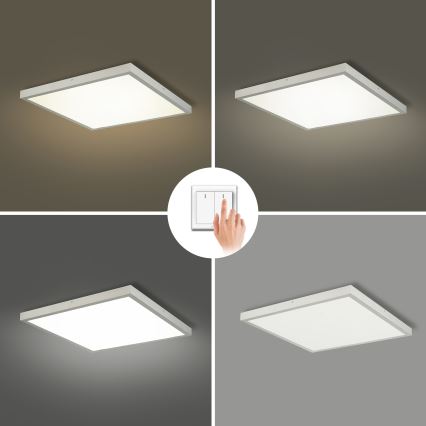 Brilagi - LED-Badezimmer-Deckenleuchte FRAME LED/50W/230V 3000/4000/6000K 60x60 cm IP44 silber