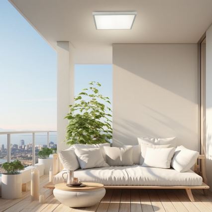 Brilagi - LED-Badezimmer-Deckenleuchte FRAME LED/50W/230V 3000/4000/6000K 60x60 cm IP44 silber