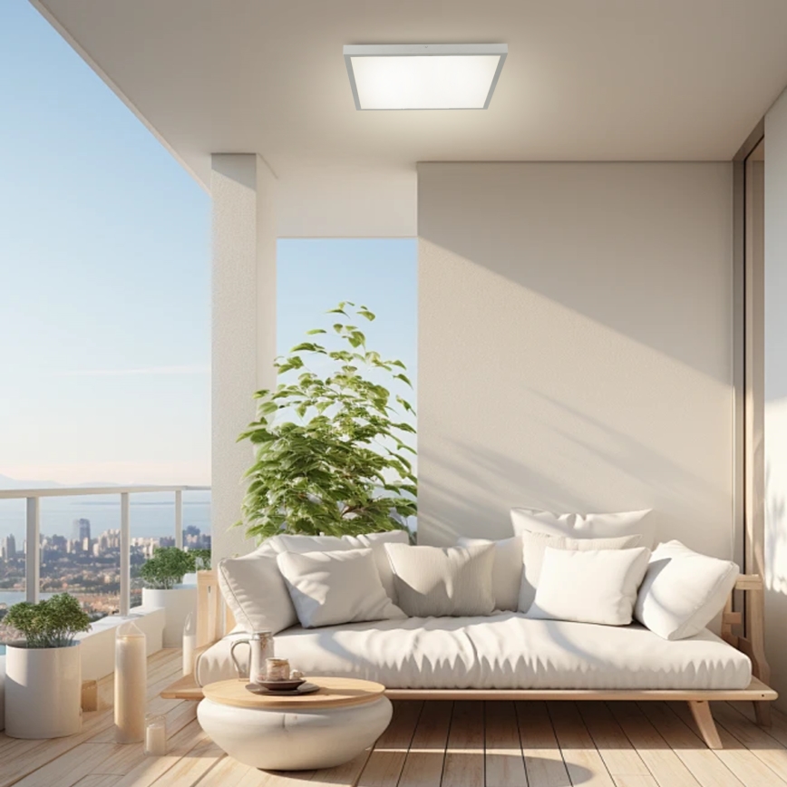 Brilagi - LED-Badezimmer-Deckenleuchte FRAME LED/50W/230V 3000/4000/6000K 60x60 cm IP44 silber