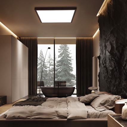 Brilagi - LED-Deckenleuchte für Badezimmer FRAME LED/50W/230V 60x60 cm 3000/4000/6000K IP44 schwarz
