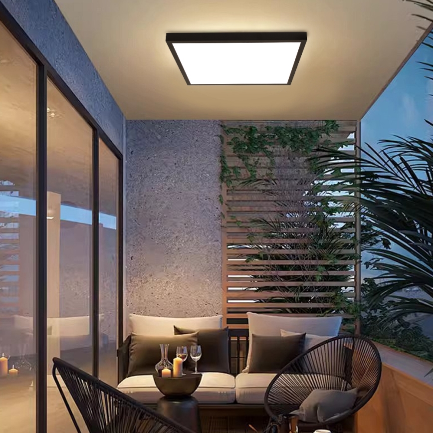 Brilagi - LED-Deckenleuchte für Badezimmer FRAME LED/50W/230V 60x60 cm 3000/4000/6000K IP44 schwarz