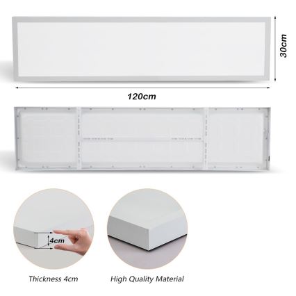 Brilagi - LED-Deckenleuchte für Badezimmer FRAME LED/50W/230V 30x120 cm 3000/4000/6000K IP44 weiß