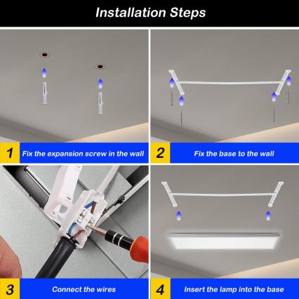 Brilagi - LED-Deckenleuchte für Badezimmer FRAME LED/50W/230V 30x120 cm 3000/4000/6000K IP44 weiß