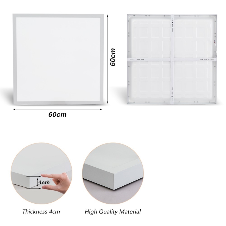 Brilagi - LED-Deckenleuchte für Badezimmer FRAME LED/50W/230V 60x60 cm 3000/4000/6000K IP44 weiß
