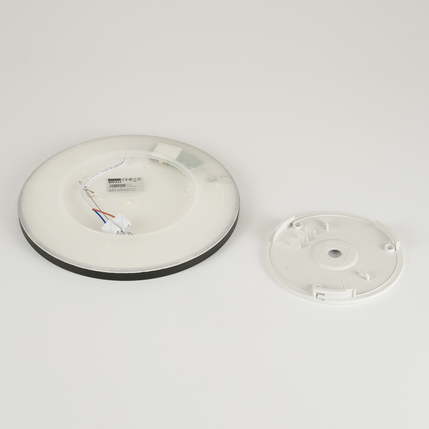 Brilagi - LED-Deckenleuchte für Badezimmer ULTRA SLIM LED/12W/230V d 22,5 cm schwarz IP54