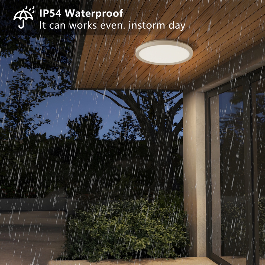 Brilagi - LED-Deckenleuchte für Badezimmer ULTRA SLIM LED/12W/230V d 22,5 cm weiß IP54