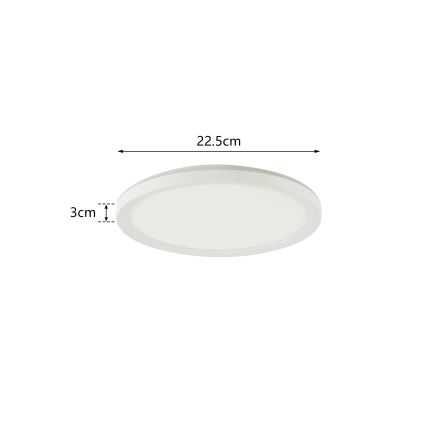 Brilagi - LED-Deckenleuchte für Badezimmer ULTRA SLIM LED/12W/230V d 22,5 cm weiß IP54