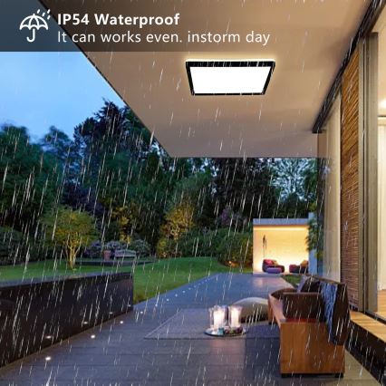 Brilagi - LED-Deckenleuchte für Badezimmer ULTRA SLIM LED/18W/230V 30x30 cm schwarz IP54