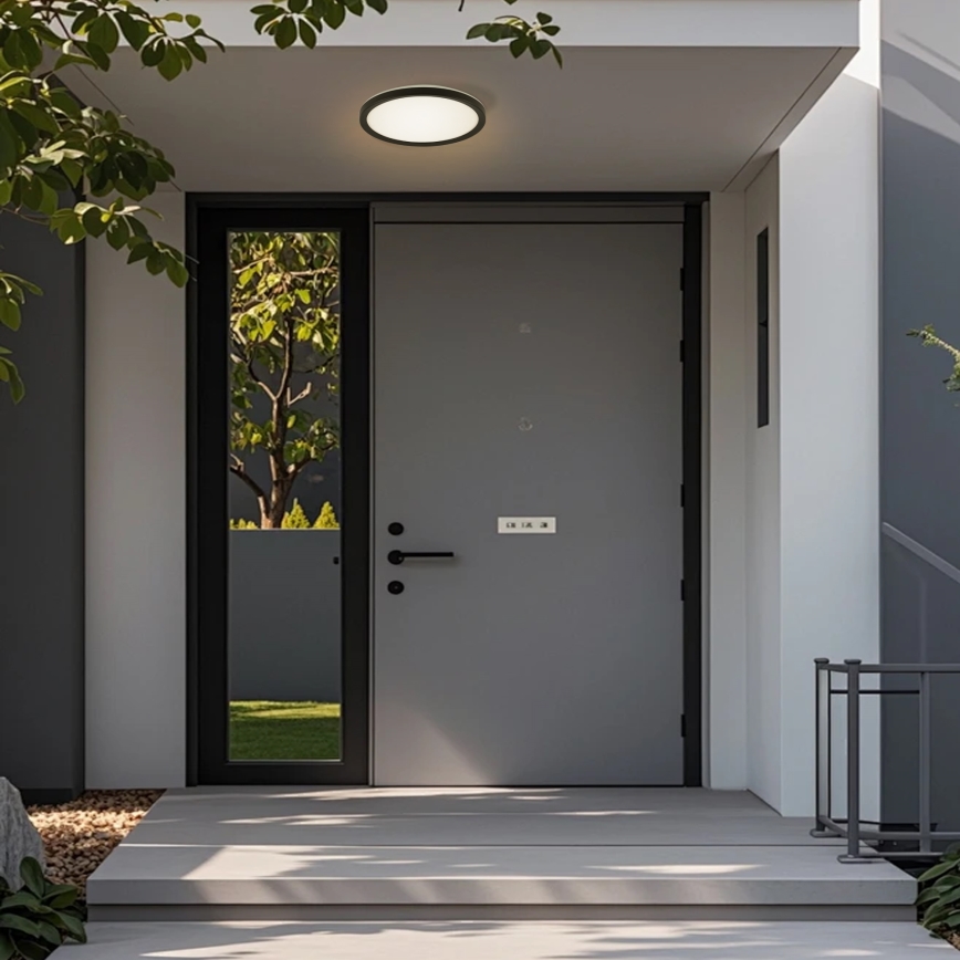 Brilagi - LED-Deckenleuchte für Badezimmer ULTRA SLIM LED/18W/230V d 30 cm schwarz IP54