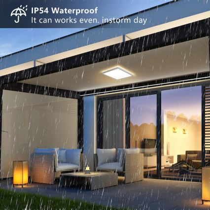 Brilagi - LED-Deckenleuchte für Badezimmer ULTRA SLIM LED/24W/230V 42x42 cm weiß IP54