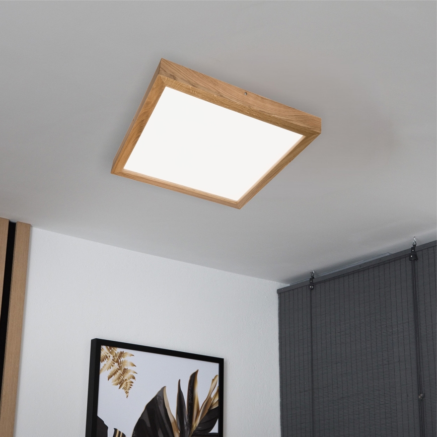 Brilagi - LED Badezimmer-Deckenleuchte WOODY FRAME LED/40W/230V 60x60 cm IP44 Eiche