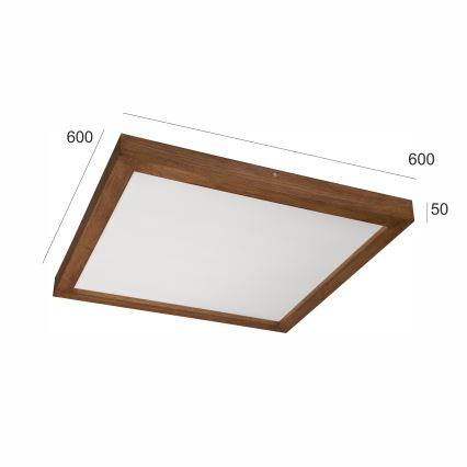 Brilagi - LED-Badezimmer-Deckenleuchte WOODY FRAME LED/40W/230V 60x60 cm IP44 Eiche/Kirsche
